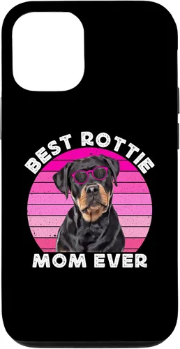 Vista 11 de Funda para iPhone 12 mini Rottweiler Mom para mujer, diseño vintage de Rott Mama Rottie