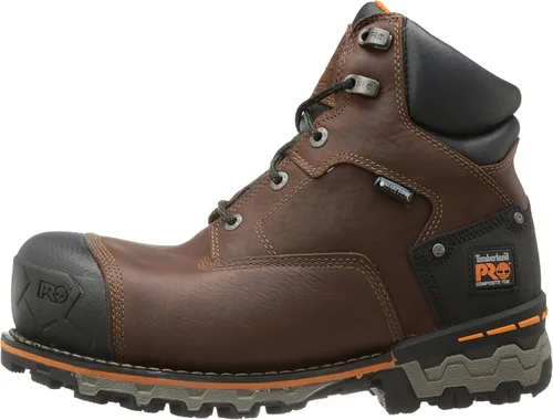 Vista 10 de Timberland PRO Botas de trabajo industriales para hombre de 6.0 pulgadas, Boondock, con puntera de composite, impermeables y aisladas Marrón