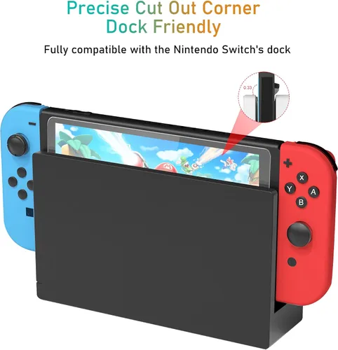Vista 6 de Paquete de 3 protectores de pantalla de vidrio compatibles con Switch Premium Protector de pantalla de vidrio templado