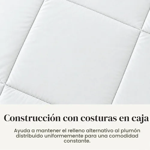 Vista 7 de Modern Threads Edredón reversible alternativo de microfibra de plumón blanco/blanco, King 01 Blanco
