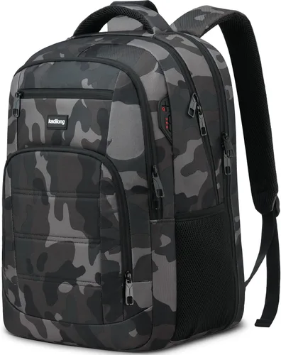 Vista 11 de kadilong Mochilas escolares para adolescentes y niños, mochila para laptop para hombre, bolsa de computadora universitaria con puerto de carga USB