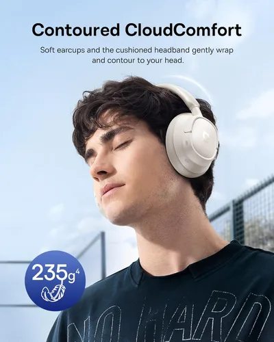 Vista 4 de Baseus Bass BH1 NC Audífonos con cancelación activa de ruido adaptativa, ANC híbrido adaptativo en tiempo real, SuperBass 2.0, sonido Hi-Res LDAC