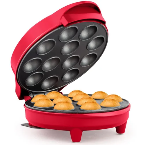 Vista 10 de Holstein Housewares Máquina para Hacer Cake Pops de 12 Unidades con Placas Antiadherentes y Luces Indicadoras - Hornea 12 Cake Pops Dulces o Salados