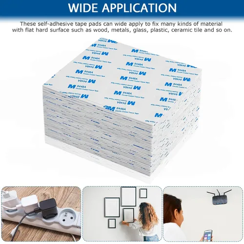Vista 5 de 100 piezas de cinta adhesiva de espuma de doble cara, almohadillas adhesivas de doble cara autoadhesivas cuadradas para manualidades, cinta adhesiva