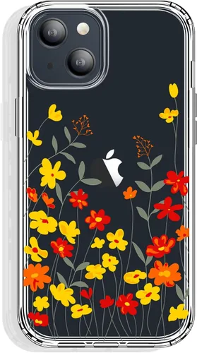 Vista 33 de GYZYA Funda transparente para iPhone 14 y iPhone 13 de 6.1 pulgadas con diseño de patrón, funda protectora delgada de TPU + parachoques a prueba