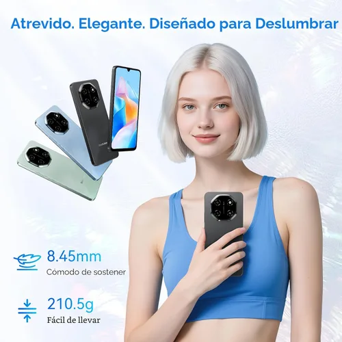 Vista 8 de Blackview Shark 6 Teléfonos Android Desbloqueados 5G (2025), Teléfono Celular Android 15 Desbloqueado, Pantalla de 6.88" 120Hz, 12GB+128GB/2TB