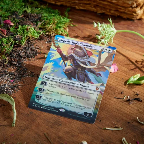 Vista 4 de Magic: The Gathering Bloomburrow Commander Deck - Family Matters (mazo de 100 cartas, paquete de muestra de 2 cartas para coleccionista + accesorios)