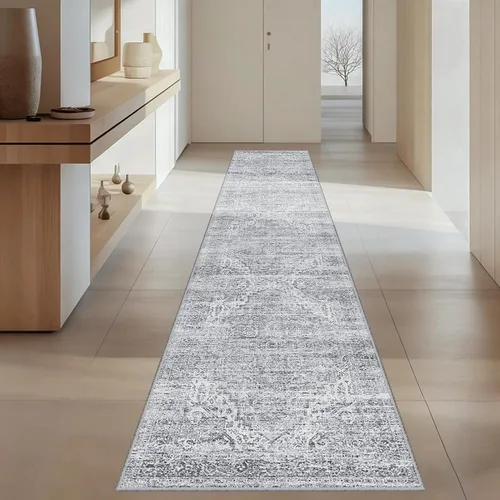 Vista 77 de Alfombra de pasillo lavables de 2 x 5, moderna alfombra abstracta para corredor, alfombra de pasillo de cocina ultrafina con respaldo