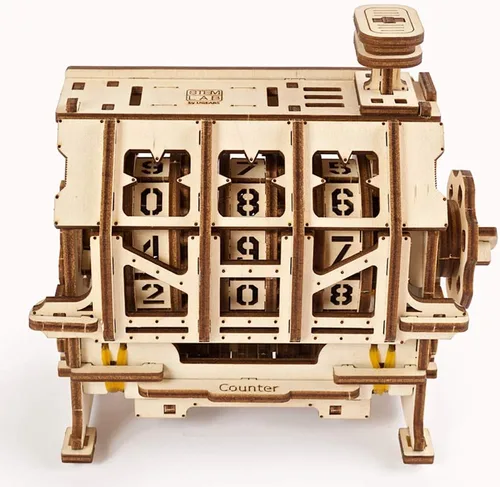 Vista 2 de UGEARS STEM Lab Math Series - Rompecabezas 3D educativos e ingeniería únicos con aplicación (contador)