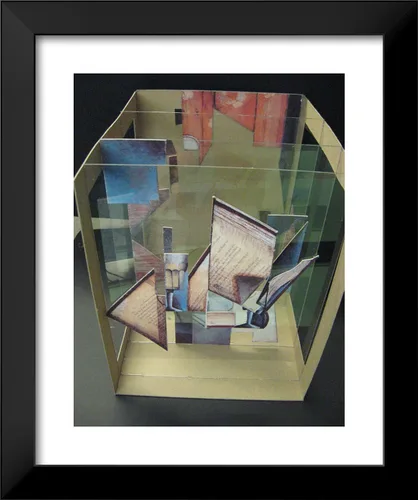 Vista 2 de ArtDirect Gris, Juan 20x24 Black Modern Framed Art Print Titled: Cubism