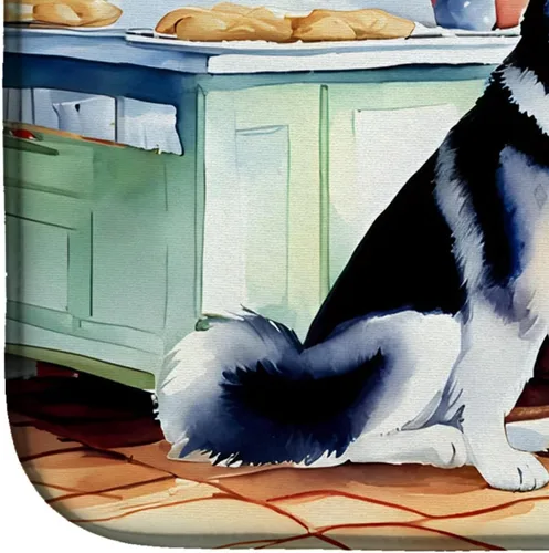 Vista 4 de Caroline's Treasures DAC3884DDM Siberian Husky Christmas Cookies Dish Drying Mat Absorbent Dish Drying Mat Pad for Kitchen Counter Dish Drainer Mat