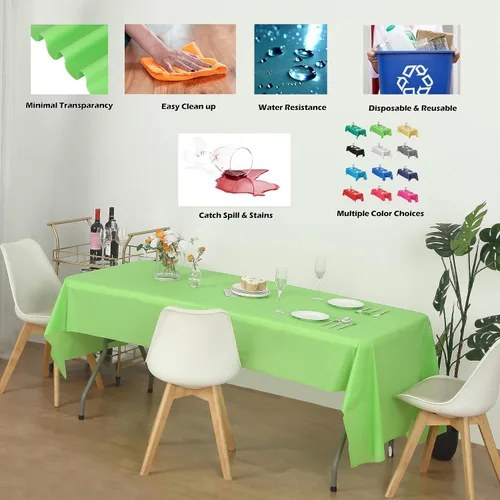 Vista 31 de Evershine - Mantel de plástico resistente (reutilizable, 12 unidades)