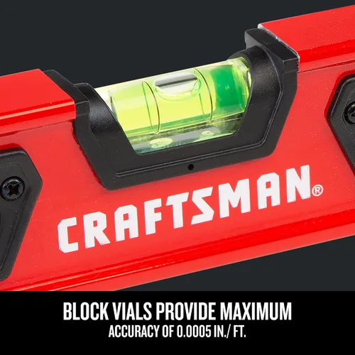 Vista 3 de CRAFTSMAN Nivel de torpedo, 9 pulgadas, con tapas de extremo amortiguadoras (CMHT82390)