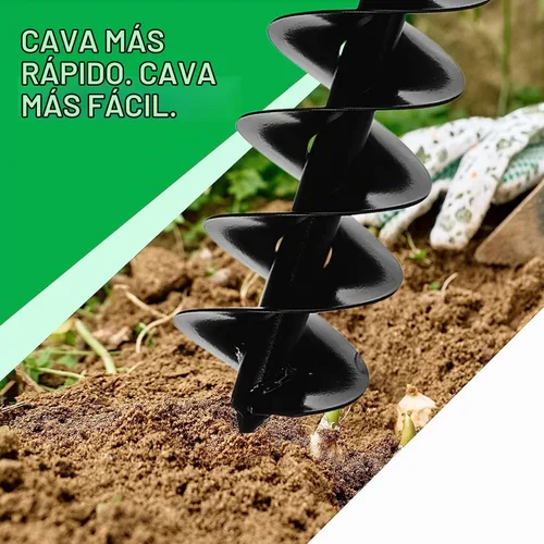 Vista 3 de Power Planter Extensión de broca de barrena, 5 x 28 pulgadas con accionamiento hexagonal antideslizante de 1/2 pulgada, taladro de jardín