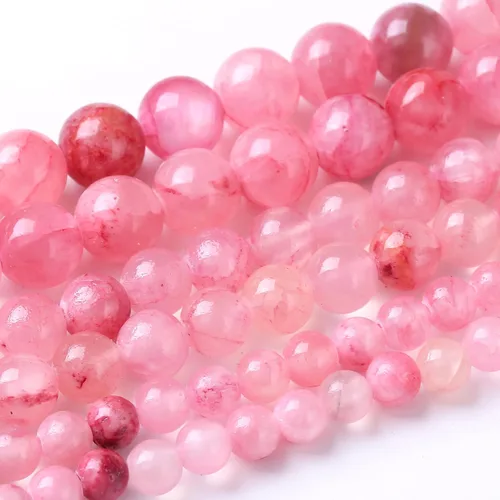 Vista 13 de Cuentas sueltas redondas de gemas naturales cuentas de piedra de energía de cristal para hacer joyas 15" (calcedonia afgana, 6 mm)