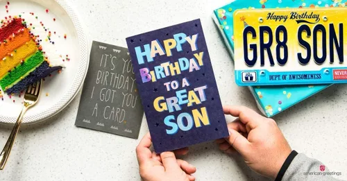 Vista 5 de American Greetings Tarjeta de cumpleaños para hijo (Celebrate)