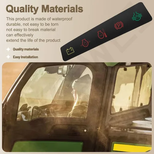 Vista 6 de M117670 - Calcomanía para panel de salpicadero, etiqueta indicadora de panel de instrumentos compatible con vehículos utilitarios John De-ere 4X2