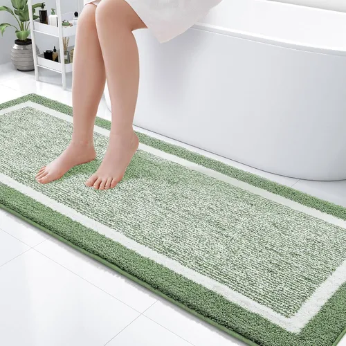Vista 14 de OLANLY Alfombras de baño 24x16, tapetes de baño extra suaves y absorbentes de microfibra, antideslizantes, lavables a máquina, secan rápido