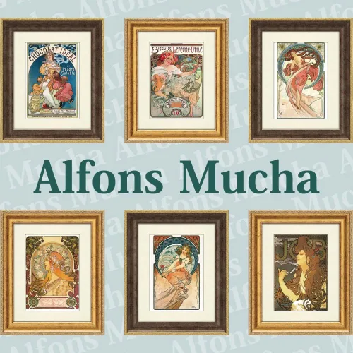 Vista 2 de ユーパワー Yu Power Gel Art Frame Alphonse Mucha Painting Free