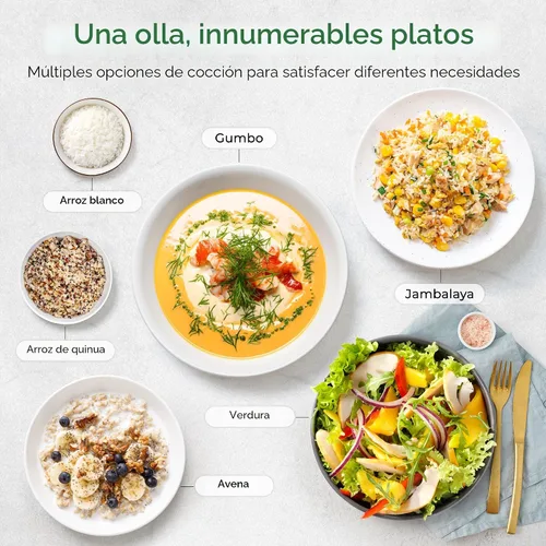Vista 4 de TOKIT Olla Arrocera Pequeña 3 Tazas Sin Cocinar/6 Tazas Cocidas, Olla Arrocera Mini Moderna Multifuncional con Temporizador de 24 H y Calentador