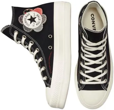 Vista 4 de Converse Chuck All Star Lift - Tenis para mujer con diseño de patchwork Sz 7, Varios