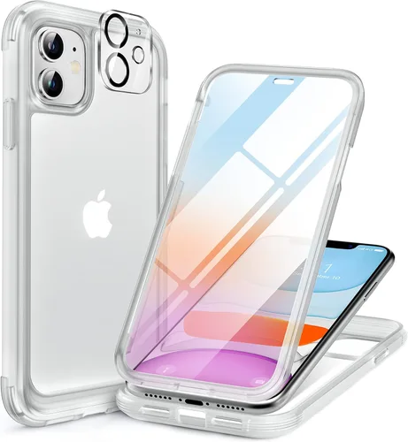 Vista 24 de Miracase - Funda magnética para iPhone 13 Pro Max de 6.7 pulgadas (compatible con MagSafe), transparente, completo, protector de pantalla de vidrio