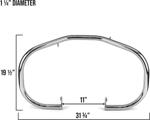 Vista 5 de Krator Protector del motor, cromo, barra de choque de carretera compatible con Honda VT750C2 Shadow Spirit 2007-2022