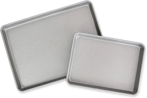 Vista 12 de USA Pan Bakeware - Bandeja antiadherente de media hoja, bandeja para hornear, acero aluminizado, (paquete de 2)
