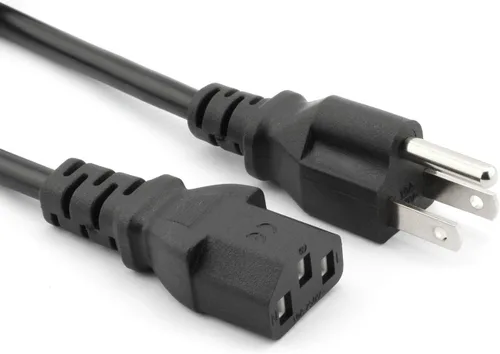 Vista 2 de Paquete de 3 cables universales de alimentación de CA de 3 pies para computadora de escritorio