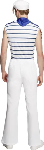 Vista 2 de Fever Masculino Francés Marinero Disfraz Mens (Francés, Sailor)