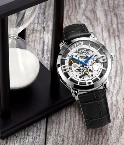 Vista 9 de Stuhrling Original Skeleton Watches for Men - Mens Automatic Watch Self Winding Mens Dress Watch - Mens Winchester 44 Elite Watch Mechanical Watch