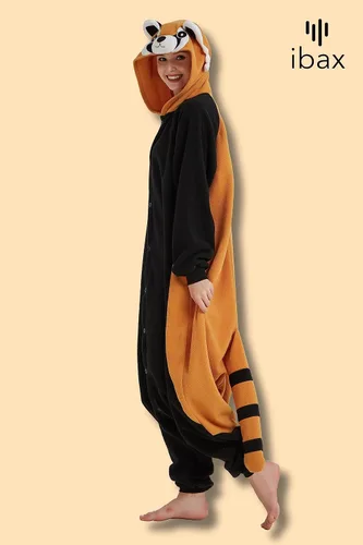 Vista 7 de IBAX Polar Fleece Adult Animal Onesie Pajama. Adult onesie costume. Animal onesies for adults. Halloween onesie adult.