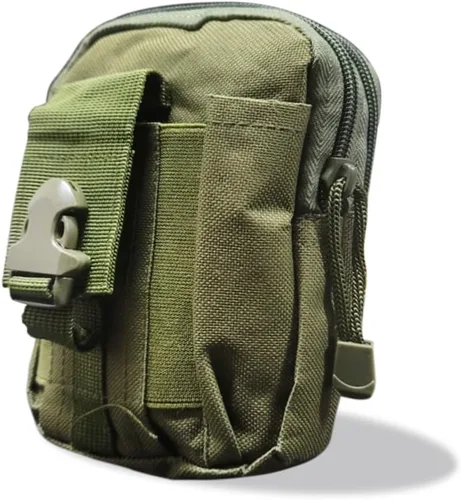 Vista 14 de Deporte al aire libre Hombres Mujeres Riñonera Bolsa de cinturón Bolsa de bicicleta Bolsa táctica Caza Muslo Bolsa Nylon Teléfono Cartera (Negro)