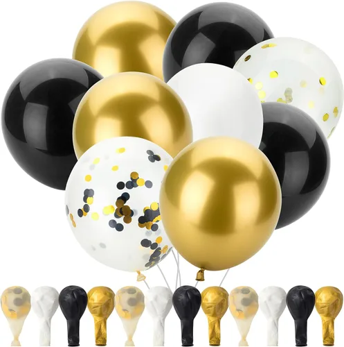 Vista 18 de Mr. Pen - Globos, 12 pulgadas, paquete de 54, negro, globos de fiesta Globos de látex negros para cumpleaños, graduación, Año Nuevo, Halloween