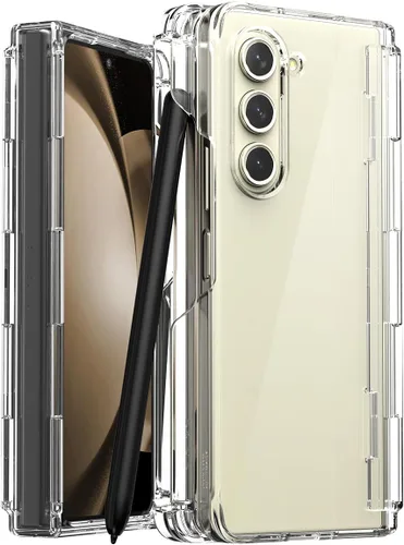Vista 9 de araree Nukin 360 P - Funda para Samsung Galaxy Z Fold 5 con ranura para S Pen y protección de bisagra, cubierta protectora ligera de policarbonato