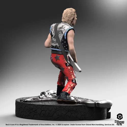 Vista 3 de Knucklebonz Rudolf Schenker (Scorpions) Estatua coleccionable de edición limitada - Icono del rock, con licencia oficial, incluye CoA