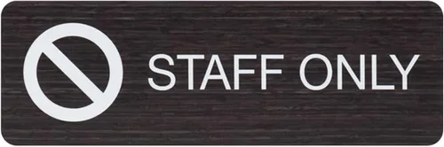 Vista 23 de SBLABELS Authorized Personnel Only - Letrero adhesivo para puerta y pared para restaurantes y pequeñas empresas, 3 x 9 pulgadas, color gris ceniza