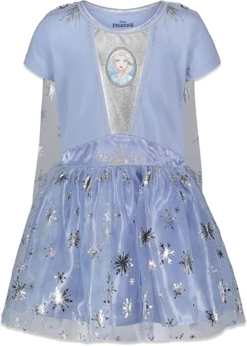 Vista 2 de Disney Frozen Reina Elsa Princesa Anna vestido de manga corta