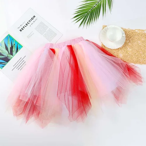 Vista 2 de TWINKLEDE Falda tutú de tul para mujer, tutú de burbujas de los años 50, falda de ballet Vantage, disfraz de festival, tutú para mujeres y niñas