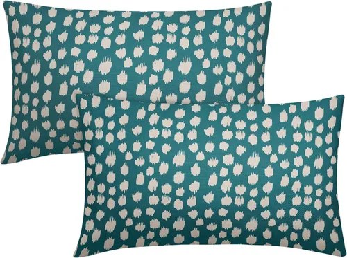 Vista 118 de Sweetshow Juego de 2 fundas de almohada de 16 x 16 pulgadas, diseño bohemio, con diseño de lunares, moderno y moderno, para exteriores, decorativas
