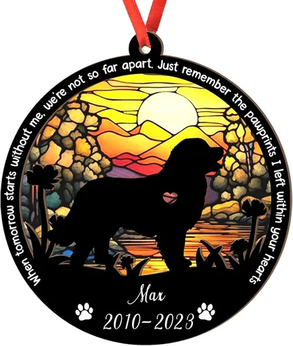 Vista 17 de Adorno personalizado para atrapasoles de sabueso afgano, adorno de Navidad de sabueso afgano – Regalo para perro amante, sabueso afgano
