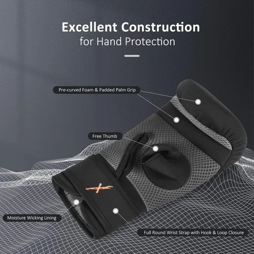 Vista 2 de MaxxMMA Guantes de neopreno lavables para bolsas pesadas - Entrenamiento de boxeo