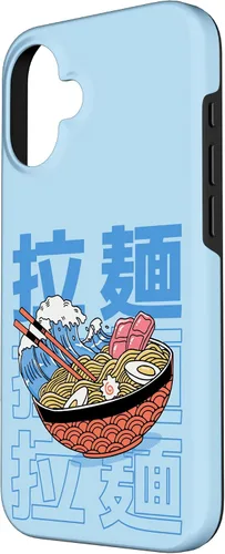 Vista 2 de The Great Ramen Off Kanagawa - Carcasa para iPhone 16, diseño tradicional japonés