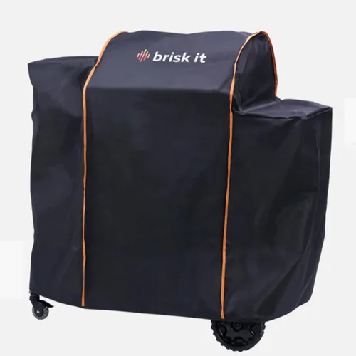 Vista 6 de Brisk It Cubierta de parrilla para parrilla de pellets de madera Zelos-450, cubierta de ahumador resistente e impermeable, cubierta para parrilla