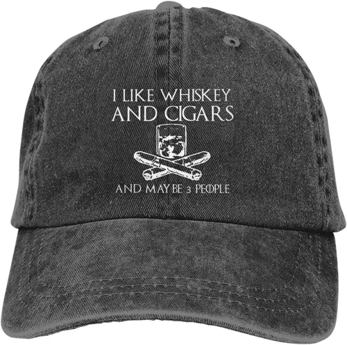 Vista 109 de Philysonic Funny Hat I Like Whisky and Cigars and Maybe 3 People Sombreros para Hombres Gorras de Béisbol Gorras Ajustables