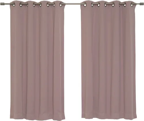 Vista 52 de Best Home Fashion Cortinas opacas aisladas térmicamente - Parte superior del ojal de bronce antiguo - 52" de ancho x 84" Largo - (Juego de 2 Paneles)