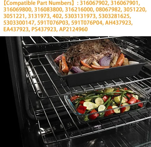 Vista 7 de 316067902 Estante para horno para Frigidaire, Kenmore Oven 316069800, 316083800,22-7/8" x 16-1/4"(2 unidades)
