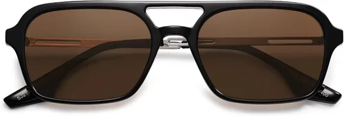 Vista 28 de SOJOS Vintage Polarized Aviator Sunglasses for Women Men 70s Retro Flat Narrow Rectangular Womens Glasses SJ2186