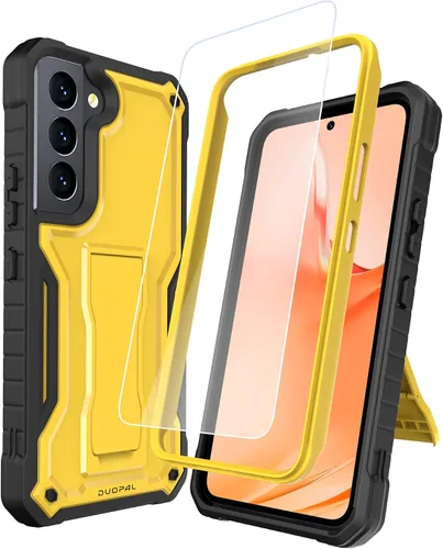 Vista 16 de Funda para Samsung Galaxy S22 5G (solo no es compatible con Plus o Ultra), funda de protección de grado militar con protector de pantalla HD y Negro
