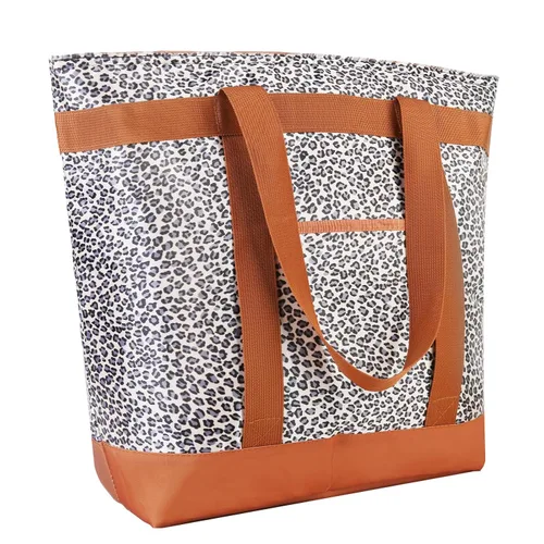 Vista 27 de Bolsa tote reutilizable aislada para compras de comestibles para mujeres/hombres, bolsa de entrega de pizza/comida para mantener los alimentos